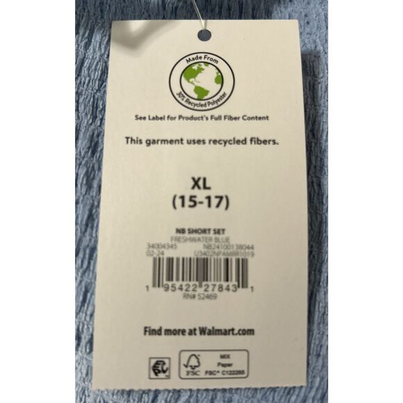 No Boundaries Textured Cami & Short Set 2 Piece Womens Size XL Freshwater Blue - Picture 14 of 14